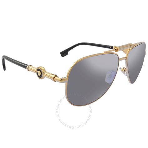 versace round pilot sunglasses|Versace polarised sunglasses.